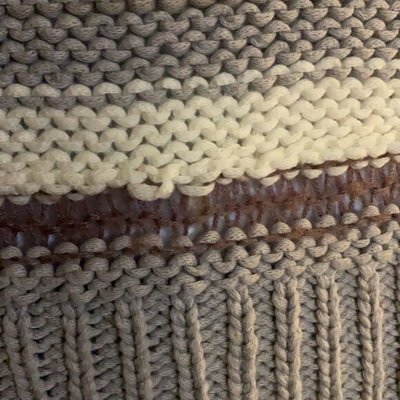 Kaisely Striped Knit Short Sleeve Sweater Top Size M - Picture 4 of 5